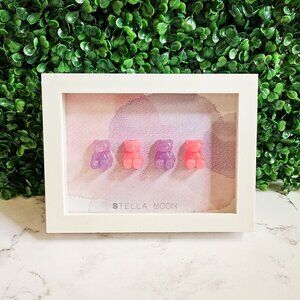 Gummy Bear Wall Art, 3D Candy Pop Art Shadowbox, White Frame 5x7, Resin Artwork